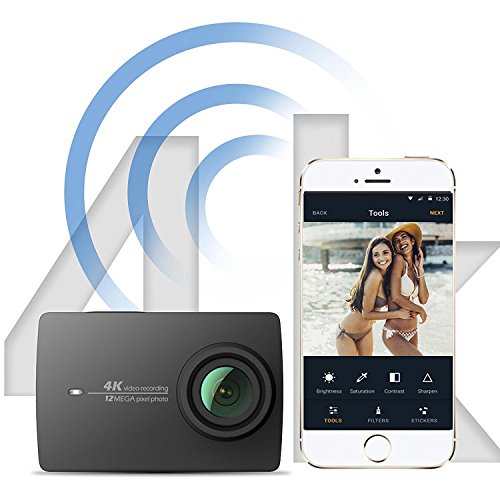 YI 4K Action Kamera Full HD 12MP Actioncam WIFI mit 155° Weitwinkel Schwarz - 4