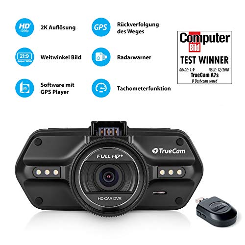TrueCam A7s GPS Professionelle Dashcam Autokamera 2K Super HD - 2
