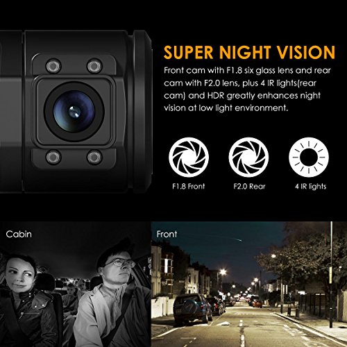 Vantrue N2 Pro Dual Dashcam full HD 1080P Auto Kamera - 3