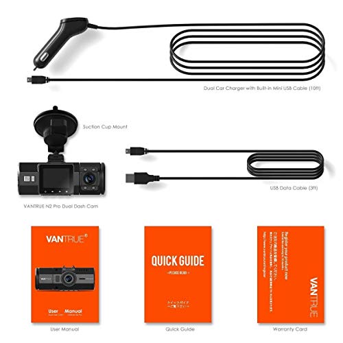 Vantrue N2 Pro Dual Dashcam full HD 1080P Auto Kamera - 9