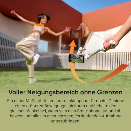 Insta360 Flow 2 Pro Creator-Bundle Grau – Erster KI-Smartphone-Gimbal mit Apple DockKit, innovatives 360°-Schwenk-Tracking, frei neigbar, Stativ/Selfie-Stick integr., mobiler Vlog-/Reise-Stabilisator - 6