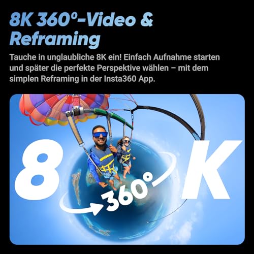 Insta360 X4 Drohnenfreies Bundle – wasserdichte 8K 360°-Action-Cam, 4K Weitwinkelvideos, Unsichtbarer Selfie-Stick Effekt, Abnehmbarer Linsenschutz, 135 min Akkulaufzeit, KI-Bearbeitung - 3