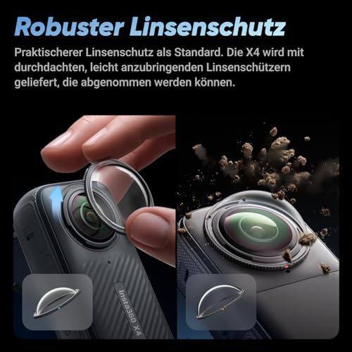 Insta360 X4 Drohnenfreies Bundle – wasserdichte 8K 360°-Action-Cam, 4K Weitwinkelvideos, Unsichtbarer Selfie-Stick Effekt, Abnehmbarer Linsenschutz, 135 min Akkulaufzeit, KI-Bearbeitung - 7