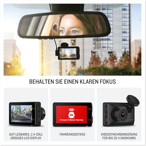 Garmin Dash Cam X310 - Premium Dash Cam mit 4K-Aufläsung, 140° Blickwinkel, 2,4 Zoll LCD Display, Garmin Clarity Polfilter und automatischer Unfallerkennung - 4