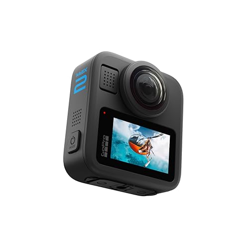 GoPro MAX2 – wasserdichte 360-Grad-Actionkamera + traditionelle Actionkamera mit Touchscreen, sphärischem 8K-Video, 29 MP 360-Grad-Fotos, leicht austauschbaren Objektiven, HyperSmooth-Stabilisierung - 2